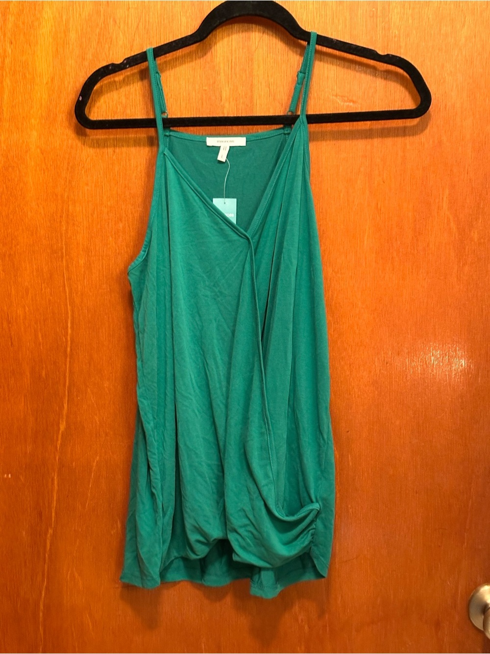 NWT Maurices Teal Draped Spaghetti-Strap Camisole